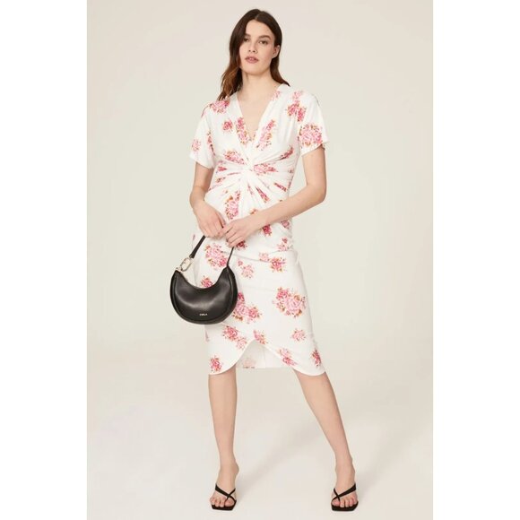 Les Reveries Front Twist Midi Dress – Size S, Flattering Silhouette - Picture 1 of 9